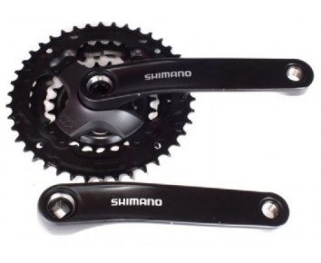 Chainset 24/34/42 Tooth Black 170mm Cranks Shimano fc-ty301